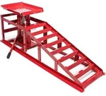 Wiltec - Auffahrrampe Mit Hydraulischem Wagenheber 2000kg H&ouml;henverstellbar