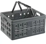 Sunware - Klappbox Square 32 L Anthrazit/schwarz Einkaufsbox Einkaufskorb Mit Griffen