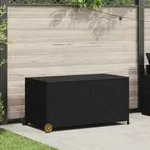 Garten-auflagenbox Schwarz 120x65x61 Cm Poly Rattan - Vidaxl