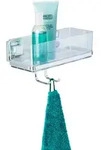 Vacuum-loc, Wandablage Mit Haken Quadro, Duschablage, Edelstahl, Befestigen Ohne
