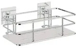Wenko Turbo-loc&reg; Edelstahl Wandablage Quadro, Rostfrei, Befestigen Ohne