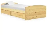 Massivholzbett Mit 2 Schubladen Kiefernholz 90x200 Cm Vidaxl