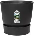 Elho &Uuml;bertopf Greenville Mit Integrierten Wasserbeh&auml;lter Kunststoff Schwarz &Oslash; 19 X