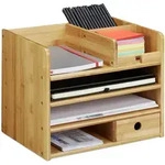 Relaxdays - Schreibtisch Organizer, Briefablage A4, Notizzettel Und Stifte Ordnen,