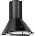 Klarstein - Noir Retro-dunstabzugshaube Edelstahl Schwarz Matt 60cm 430 M3/h