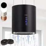 Klarstein - Barett Inselabzugshaube &Oslash;35cm Umluft 558 M3/h Led Aktivkohlefilter