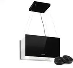 Kronleuchter L Inselabzugshaube 60cm Abluft: 590m3/h Led Touch Glas Schwarz