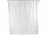 Duschvorhang Deluxe Weiß, mit glänzenden Applikationen, Textil (Polyester), 180 x