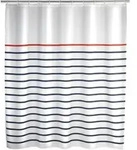 Duschvorhang Marine White, Textil (polyester), 180 X 200 Cm, Waschbar, Mehrfarbig,