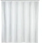 Anti-schimmel Duschvorhang Uni White, Textil (polyester), 120 X 200 Cm, Waschbar,