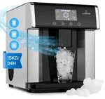 Klarstein - Eiszeit Eisw&uuml;rfelmaschine Edelstahl 3 Eisw&uuml;rfelgr&ouml;&szlig;en Silber