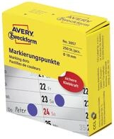 Avery Zweckform 3857 Markierungspunkte, &Oslash; 19 Mm, 1 Rolle/250 Etiketten, Blau