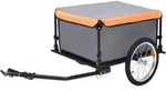Vidaxl Bike Trailer Grey And Orange 65 Kg
