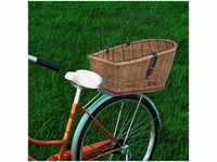 Bonnevie - Fahrrad-Gepäckträgerkorb mit Deckel 55×31×36 cm Natur Weide