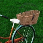 Fahrrad-gep&auml;cktr&auml;gerkorb Mit Deckel 55&times;31&times;36 Cm Natur Weide Vidaxl