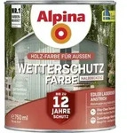 Alpina Wetterschutzfarbe Halbdeckend 0,75 L Steingartenblau Holzschutzfarbe