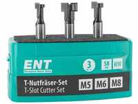 Ent European Norm Tools - ent 09003 3-tlg. hw T-Nutfräser-Set optimiert für...