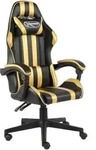 Gaming-stuhl Schwarz Und Golden Kunstleder - Vidaxl