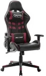 Gaming-stuhl Schwarz Und Weinrot Kunstleder Vidaxl