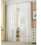 Gardinen Transparent Mit Kr&auml;uselband Vorhang Leinenoptik Halbtransparent Voile