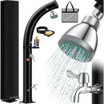 Kesser&reg; Solar Gartendusche Solardusche Bogen Inkl. Metall-duschablage + Schutzhaube