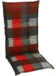 Mittellehner-auflage 110x50x8 Cm Rot Sitzkissen Sitzpolster Sitzauflage - Go-de