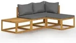 Vidaxl 4 Piece Garden Lounge Set With Cushion Solid Acacia Wood