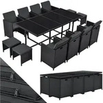 Polyrattan Sitzgruppe Baracoa Xxl 13-teilig &ndash; Gartenm&ouml;bel Set Mit 8 X St&uuml;hle, 4