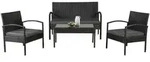 Polyrattan Gartenm&ouml;bel-set Trinidad &ndash; Balkonm&ouml;bel-set Mit Tisch, Sofa & 2