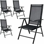 Gartenst&uuml;hle Set Hochlehner Klappbar 8-fach Verstellbar Camping Stuhl Aluminium