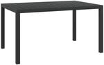 Gartentisch Schwarz 150x90x74 Cm Aluminium Und Wpc - Vidaxl