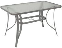 Degamo - Gartentisch 120x70cm, Metall Grau + Glas