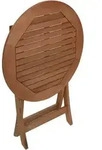 Klapptisch Rio 65cm Rund, Eukalyptus Ge&ouml;lt,