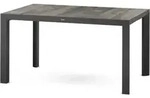 Silva Dining Tisch 140x90 Matt Anthrazit Gestell Aluminium, Keramik Washed Grey
