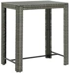 Garten-bartisch Grau 100x60,5x110,5 Cm Poly Rattan - Vidaxl