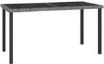 Garten-esstisch Grau 140x70x73 Cm Poly Rattan - Vidaxl