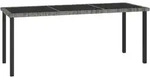 Garten-esstisch Grau 180x70x73 Cm Poly Rattan Vidaxl