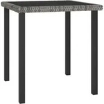 Garten-esstisch Grau 70x70x73 Cm Poly Rattan Vidaxl