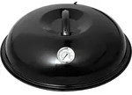 Backhaube F&uuml;r Paella-grill Gusseisenplatte &Oslash; 42 Cm Stahl Mit Thermometer -...