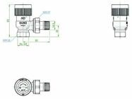 Baureihe Av 9 Thermostatventil 1183706 Dn 20, 1,3 Kvs, Eck, Messing Vernickelt -