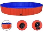 Vidaxl Faltbarer Hundepool, Rot, 300 X 40 Cm, Pvc