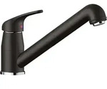 Daras S - K&uuml;chenarmatur, Mit Ausziehbarem Anschluss, Schwarz 526153 - Blanco