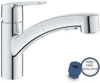 Quickfix Start - Sp&uuml;ltisch Einhebelmischer Mit Ausziehbarer Brause, Chrom 30531001 -