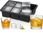 Eisw&uuml;rfelform Silikon, Wiederverwendbar, Xxl Silikonform F&uuml;r 5 Cm Eisw&uuml;rfel, 6
