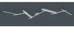 Trio Lighting - Gro&szlig;e Led Deckenschiene Indira Silber Schwenkbar Bis 345cm Breit