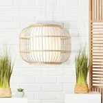 Bones Pendelleuchte 40cm Natur/wei&szlig; Innenleuchten,pendelleuchten 1x A60, E27, 40w,