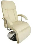 Massagesessel Cremewei&szlig; Kunstleder - Vidaxl