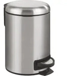 Kosmetik Treteimer Leman Easy Close Edelstahl 3l, Rostfrei, 3 Liter, Silber Matt,
