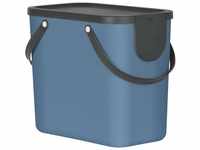 Rotho - Mülltrennungssystem Albula 25 l horizon blue Recyclingbehälter Müll- &