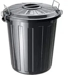 Universaltonne Basic 25 L Mit Deckel Universaleimer Allzweck Tonne Schwarz - Rotho